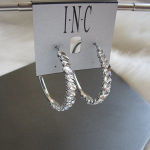 INC crystal marquise xl hoop party earring